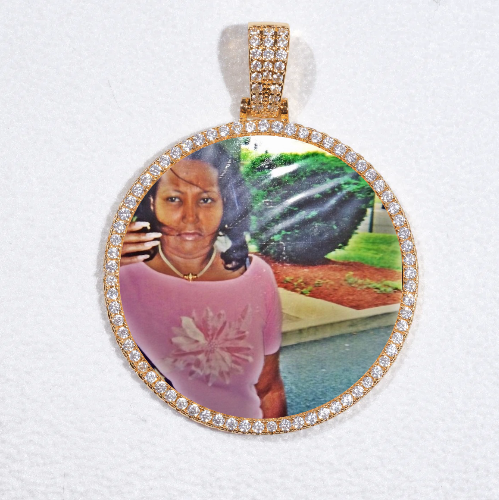 MEDIUM 3D CIRCLE CUSTOM PICTURE PENDANT