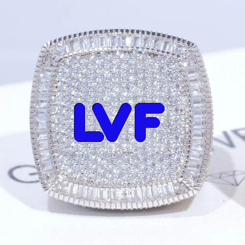 CUSTOM LETTER 3D ICED RING