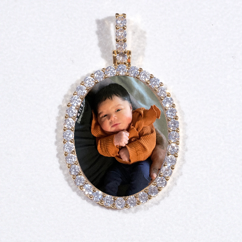3D Oval Custom Picture Pendant
