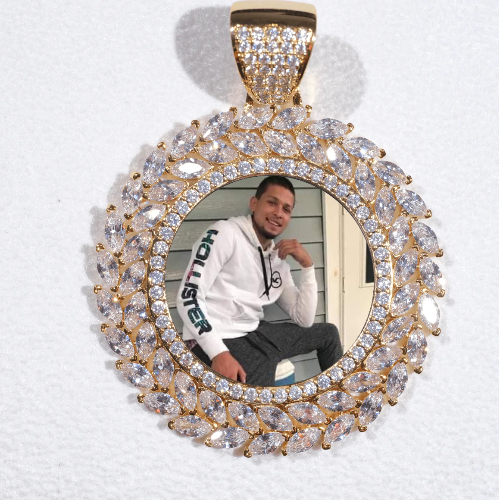 Large 3D Wheat Ear Custom Picture Pendant