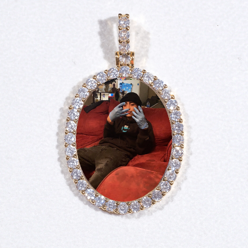 3D Oval Custom Picture Pendant
