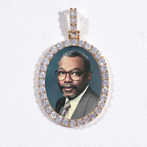 3D Oval Custom Picture Pendant