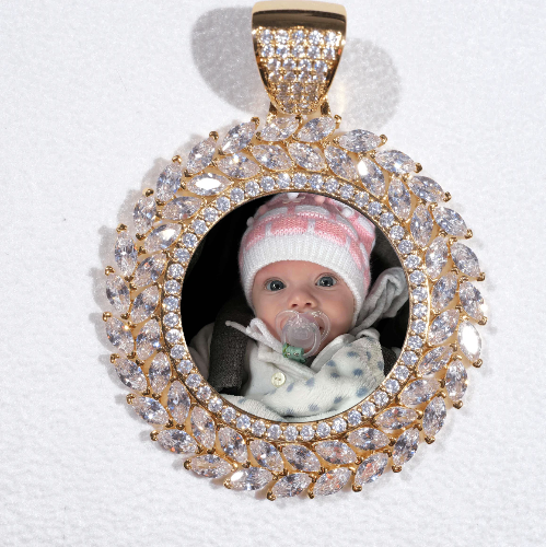 Large 3D Wheat Ear Custom Picture Pendant