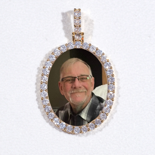 3D Oval Custom Picture Pendant
