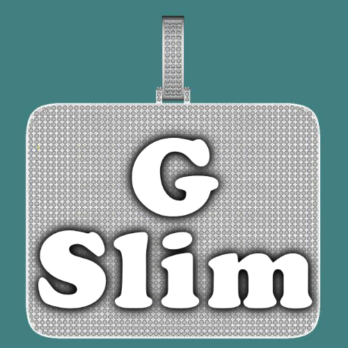 CUSTOM LETTER NECKLACE 3D BIG SQUARE