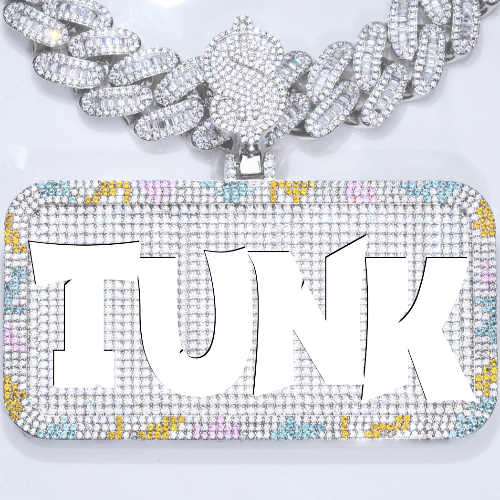 CUSTOM LETTER NECKLACE 3D COLORFUL SQUARE