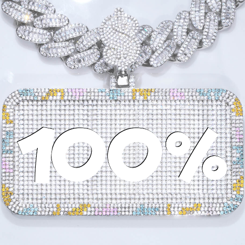 CUSTOM LETTER NECKLACE 3D COLORFUL SQUARE