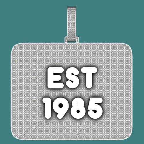 CUSTOM LETTER NECKLACE 3D BIG SQUARE