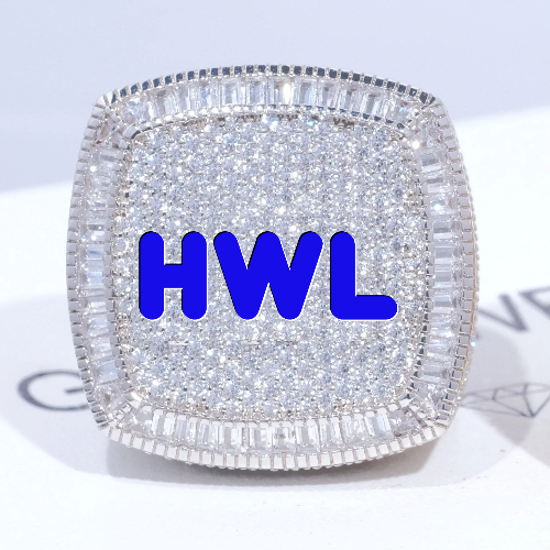 CUSTOM LETTER 3D ICED RING