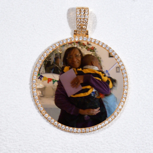 MEDIUM 3D CIRCLE CUSTOM PICTURE PENDANT