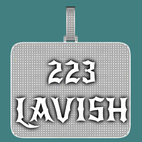 CUSTOM LETTER NECKLACE 3D BIG SQUARE