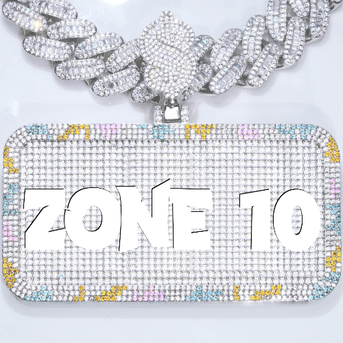 CUSTOM LETTER NECKLACE 3D COLORFUL SQUARE