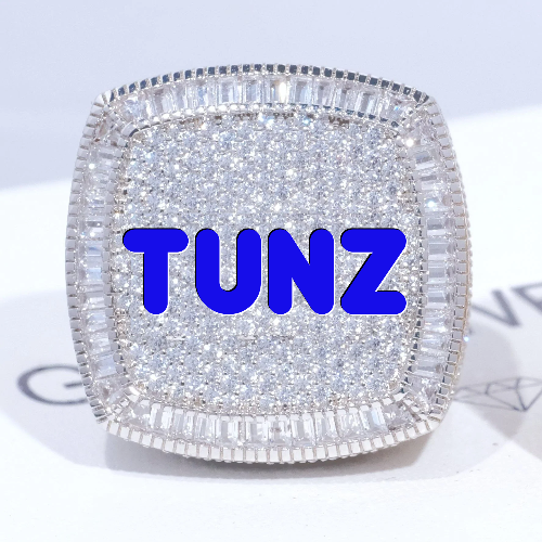 CUSTOM LETTER 3D ICED RING