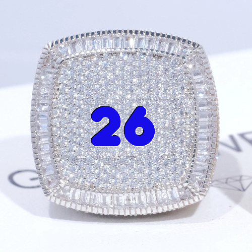CUSTOM LETTER 3D ICED RING