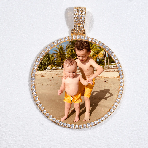 MEDIUM 3D CIRCLE CUSTOM PICTURE PENDANT