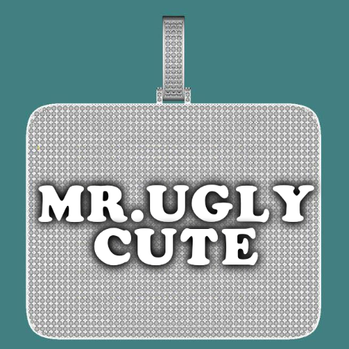 CUSTOM LETTER NECKLACE 3D BIG SQUARE