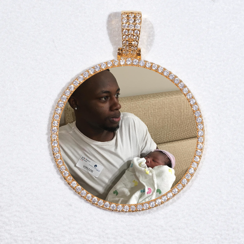 MEDIUM 3D CIRCLE CUSTOM PICTURE PENDANT