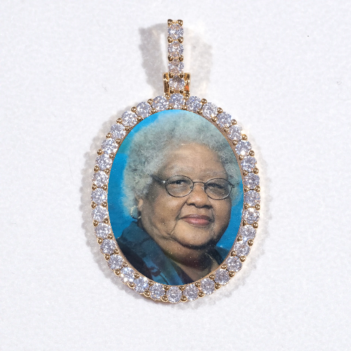 3D Oval Custom Picture Pendant