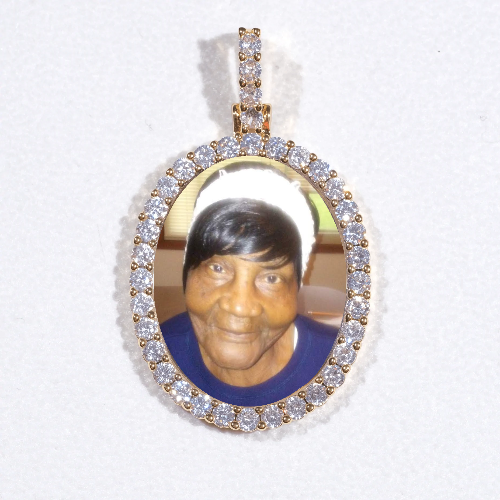 3D Oval Custom Picture Pendant