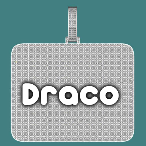 CUSTOM LETTER NECKLACE 3D BIG SQUARE