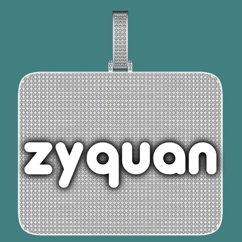 CUSTOM LETTER NECKLACE 3D BIG SQUARE