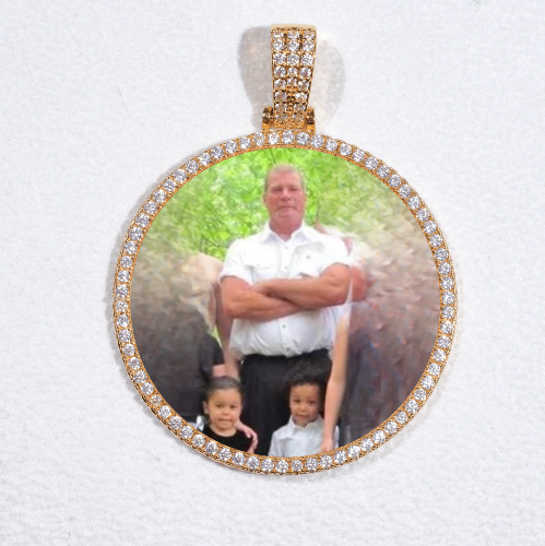 MEDIUM 3D CIRCLE CUSTOM PICTURE PENDANT