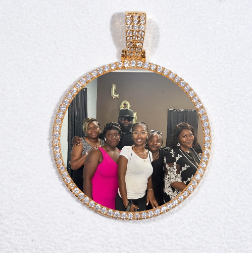 MEDIUM 3D CIRCLE CUSTOM PICTURE PENDANT