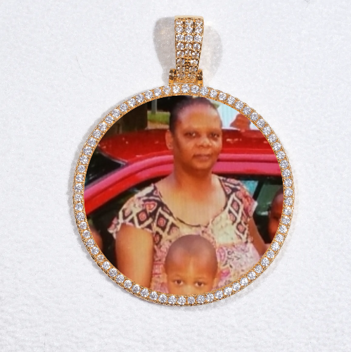 MEDIUM 3D CIRCLE CUSTOM PICTURE PENDANT