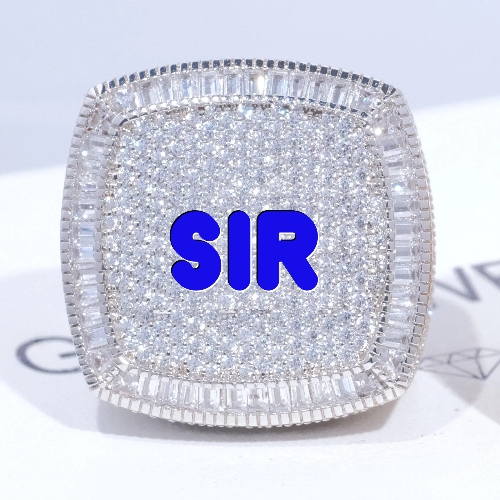 CUSTOM LETTER 3D ICED RING
