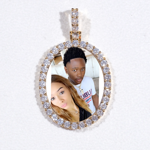 3D Oval Custom Picture Pendant