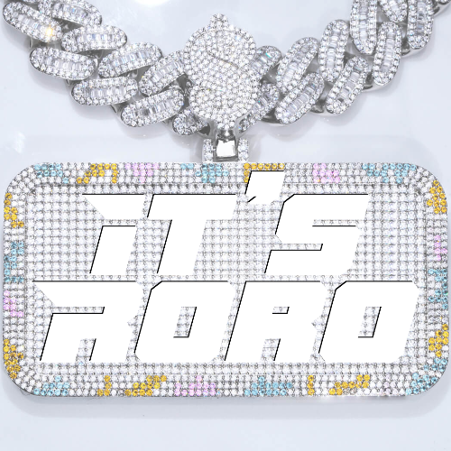 CUSTOM LETTER NECKLACE 3D COLORFUL SQUARE