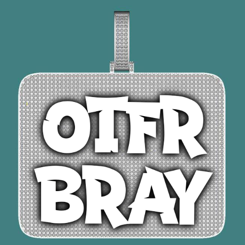 CUSTOM LETTER NECKLACE 3D BIG SQUARE