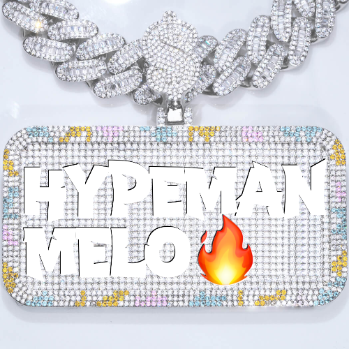 CUSTOM LETTER NECKLACE 3D COLORFUL SQUARE