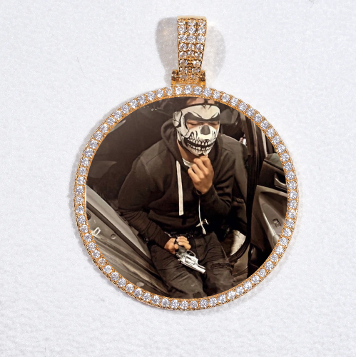 MEDIUM 3D CIRCLE CUSTOM PICTURE PENDANT