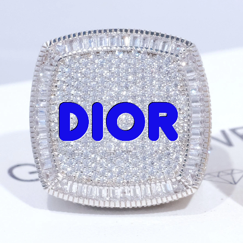CUSTOM LETTER 3D ICED RING