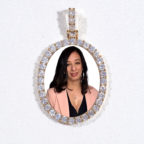 3D Oval Custom Picture Pendant
