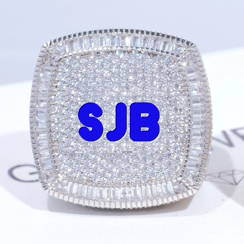 CUSTOM LETTER 3D ICED RING
