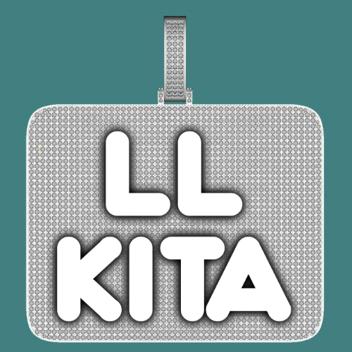 CUSTOM LETTER NECKLACE 3D BIG SQUARE