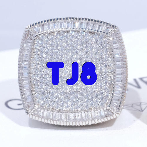 CUSTOM LETTER 3D ICED RING