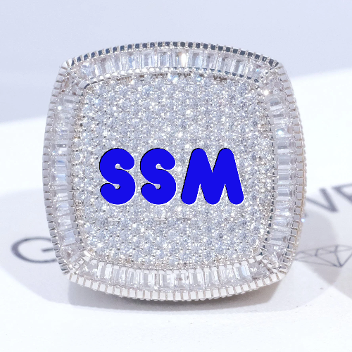 CUSTOM LETTER 3D ICED RING