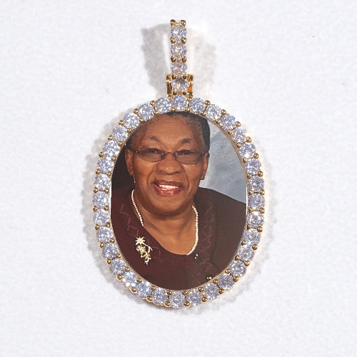 3D Oval Custom Picture Pendant