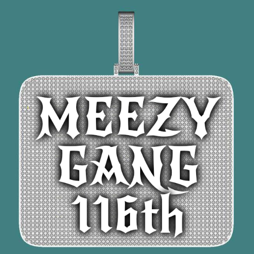 CUSTOM LETTER NECKLACE 3D BIG SQUARE