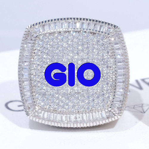 CUSTOM LETTER 3D ICED RING
