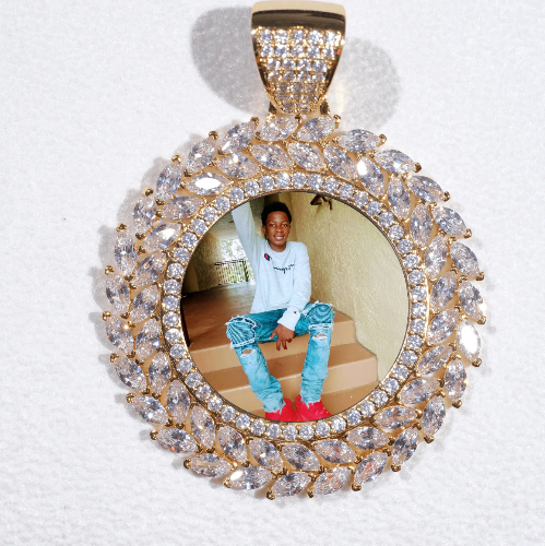 Large 3D Wheat Ear Custom Picture Pendant