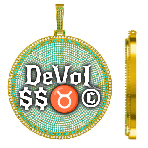 CUSTOM LETTER NECKLACE 3D BIG DISC