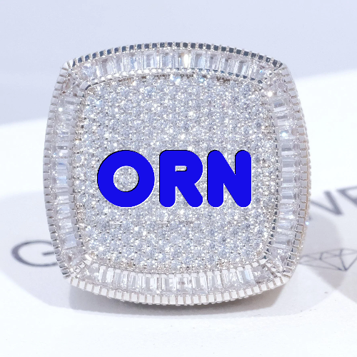 CUSTOM LETTER 3D ICED RING