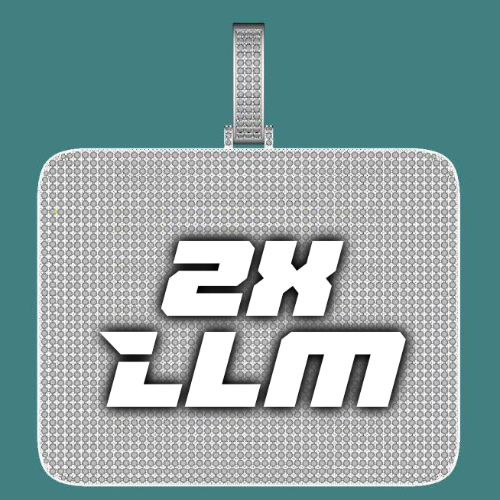 CUSTOM LETTER NECKLACE 3D BIG SQUARE
