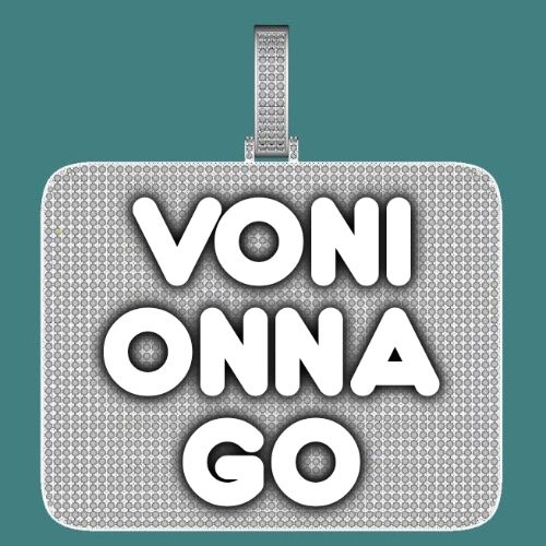 CUSTOM LETTER NECKLACE 3D BIG SQUARE