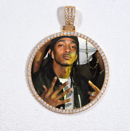 MEDIUM 3D CIRCLE CUSTOM PICTURE PENDANT