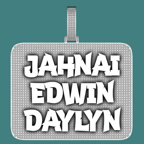 CUSTOM LETTER NECKLACE 3D BIG SQUARE